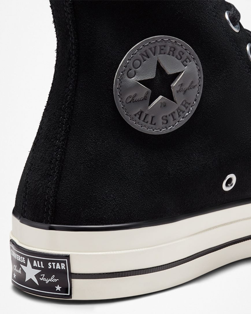 Dámské Boty Vysoké Converse Chuck 70 Semišové Černé | CZ JICL76